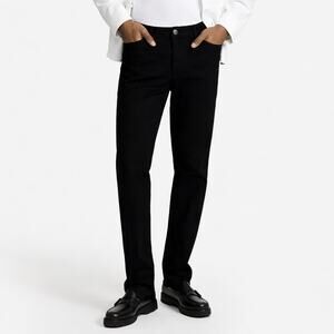 Express Slim Jeans Black Mid Rise Stretch Mens 32x30 Modern Casual Streetwear